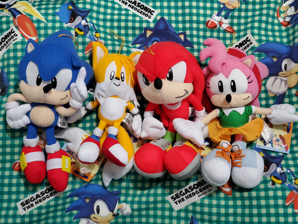 GE Classic Sonic Hedgehog Miles Tails Prower Knuckles Echidna Amy Rose Plush Toy Great Eastern Entertainment