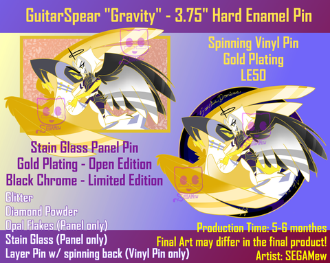 3.75" Adam Lute Guitarspear Gravity Hazbin Hotel [Enamel Pin]