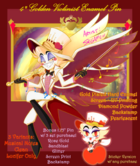 4" Golden Violinist Lucifer Hazbin Hotel [Enamel Pin]