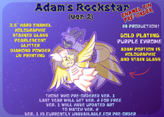 3.5" Adam Abel Rockstar ver 2 Hazbin Hotel [Enamel Pin] ~PreOrder~