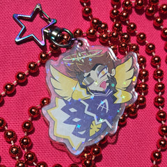 2.25" Adam Sinner Slayer Battle Hazbin Hotel [Acrylic Charm]