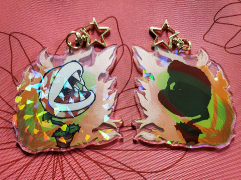 3" Piranha Plant Holographic Acrylic Keychain