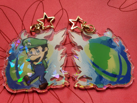 3" Luigi Holographic Acrylic Keychain