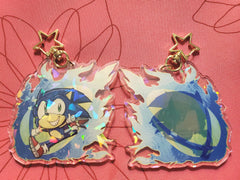 3" Sonic the Hedgehog Holographic Acrylic Keychain