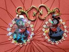 2" Double Sided Holographic Muffet Undertale Keychain