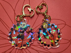 2" Double Sided Holographic SwapFell AU Keychains