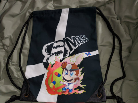 17" Dr. Mario Drawstring Bag