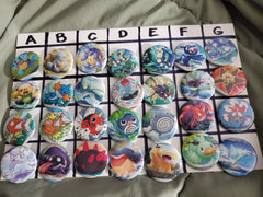Pokemon Card Pinback Buttons [Water]