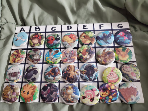 Pokemon Card Pinback Buttons [Normal]