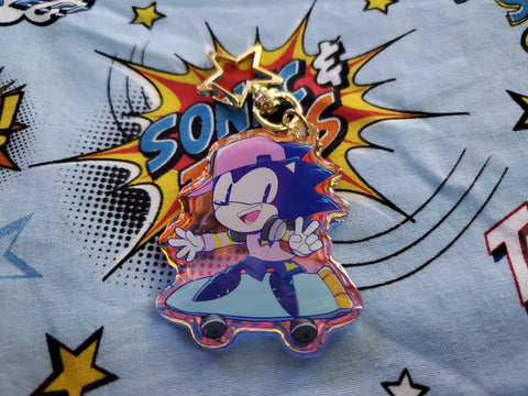 2.5" Sonic's Favorite Clothes Doubleside Rainbow Acrylic Keychain