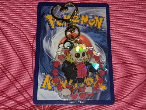 2" Double Sided Holographic UnderFell AU Keychains